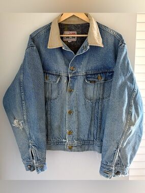Vintage Lee Storm Rider Denim Jacket - Size 50 / XL